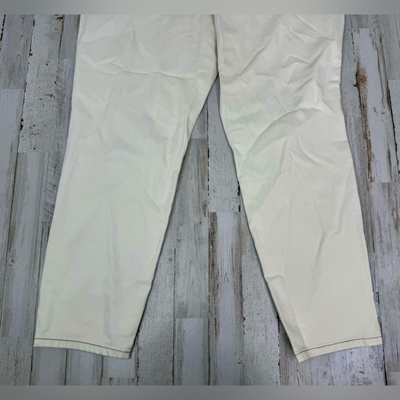 Nicole Miller New York Denim Jeans Womens 14 Cream High Rise Ankle Slim Raw Soho - Picture 11 of 11